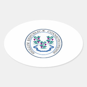 State seal of Connecticut, Verenigde Staten Ovale Sticker