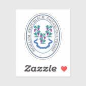 State seal of Connecticut, Verenigde Staten Sticker (Vel)