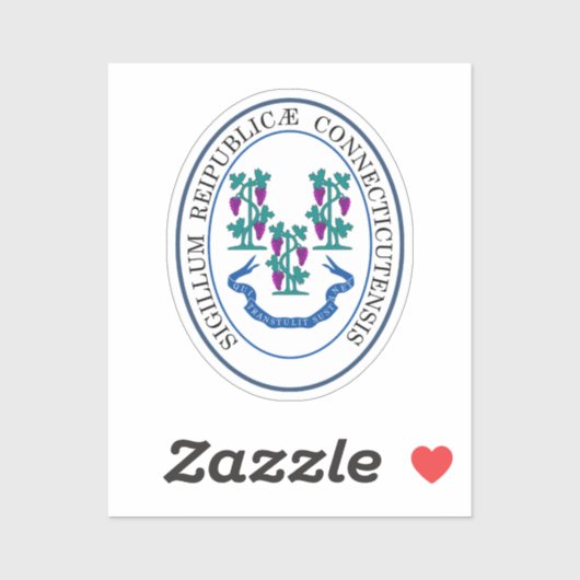 State seal of Connecticut, Verenigde Staten Sticker (Vel)