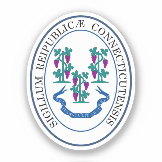 State seal of Connecticut, Verenigde Staten Sticker (Voorkant)