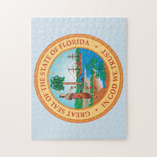 State Seal of Florida. Legpuzzel (Verticaal)