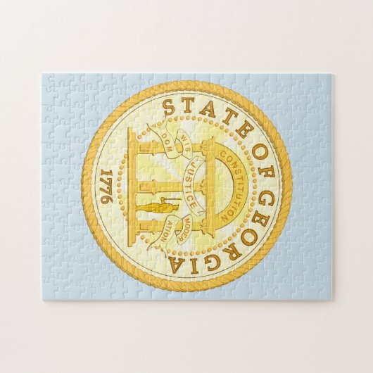 State Seal of Georgia. Legpuzzel (Horizontaal)