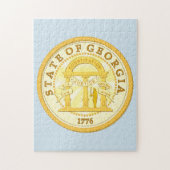 State Seal of Georgia. Legpuzzel (Verticaal)
