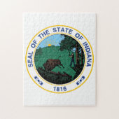 State Seal of Indiana. Legpuzzel (Verticaal)