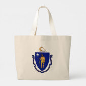 State Seal of Massachusetts Grote Tote Bag (Achterkant)