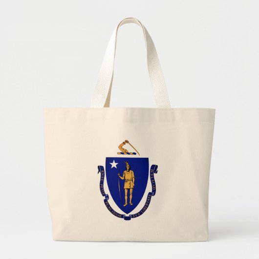 State Seal of Massachusetts Grote Tote Bag (Voorkant)