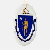 State Seal of Massachusetts Keramisch Ornament (Rechts)