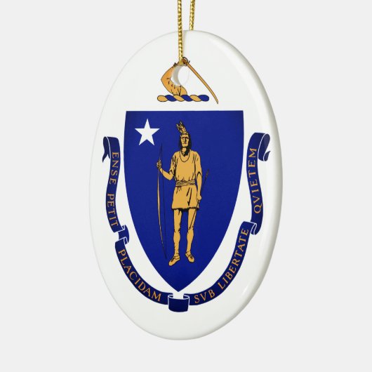 State Seal of Massachusetts Keramisch Ornament (Links)