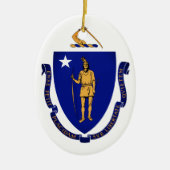 State Seal of Massachusetts Keramisch Ornament (Voorkant)