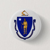 State Seal of Massachusetts Ronde Button 3,2 Cm (Voorkant)