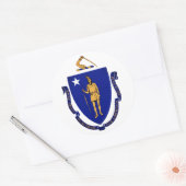 State Seal of Massachusetts Ronde Sticker (Envelop)