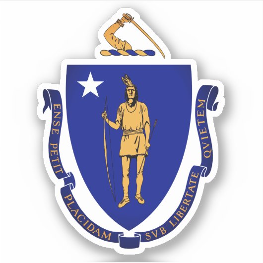 State Seal of Massachusetts Sticker (Voorkant)