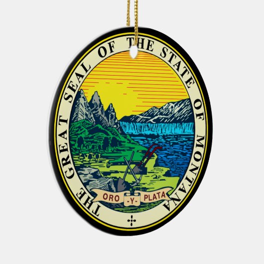 State Seal of Montana (VS) Keramisch Ornament (Rechts)