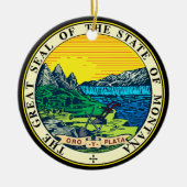 State Seal of Montana (VS) Keramisch Ornament (Voorkant)