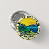 State Seal of Montana (VS) Ronde Button 3,2 Cm (Voorkant /achterkant)