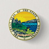 State Seal of Montana (VS) Ronde Button 3,2 Cm (Voorkant)