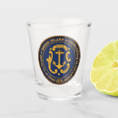 State Seal of Rhode Island Shot Glas (Voorkant)
