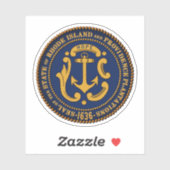 State Seal of Rhode Island Sticker (Vel)