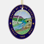 State Seal of South Dakota Keramisch Ornament (Rechts)