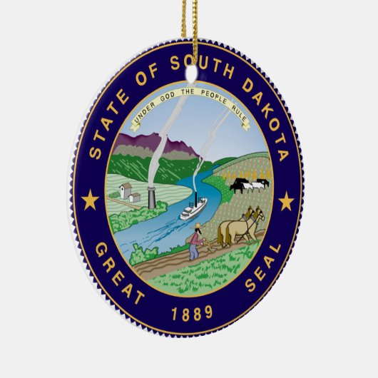 State Seal of South Dakota Keramisch Ornament (Rechts)