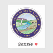 State Seal of South Dakota Sticker (Vel)