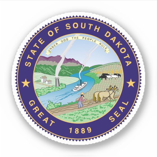 State Seal of South Dakota Sticker (Voorkant)