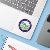 State Seal of South Dakota Sticker (Laptop met iPhone)