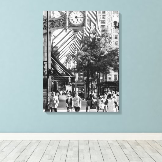 State-set-scène| Zwart-wit portret canvas (Insitu (Houten vloer))