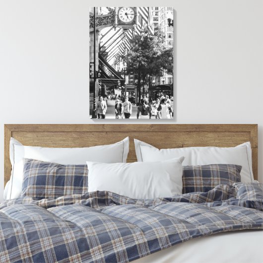 State-set-scène| Zwart-wit portret canvas Afdruk (Insitu (Slaapkamer))