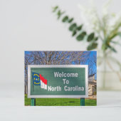 State Sign North Carolina Briefkaart (Staand voorkant)