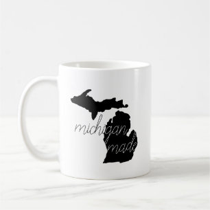 State Silhouette met Michigan Made Typografie Koffiemok