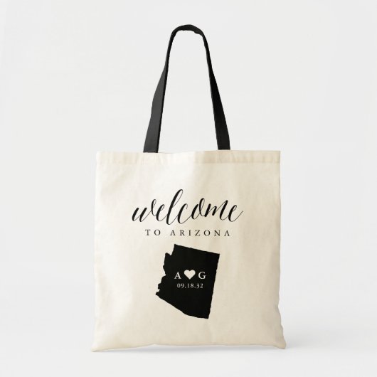 State Silhouette Wedding Welkom Tas | Arizona (Voorkant)