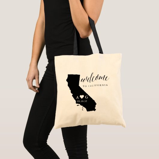 State Silhouette Wedding Welkom Tas | California (Voorkant (product))