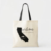 State Silhouette Wedding Welkom Tas | California (Voorkant)