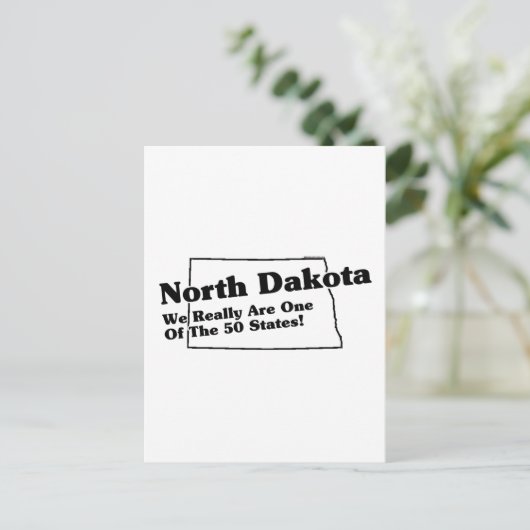 State Slogan North Dakota Briefkaart (Staand voorkant)