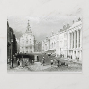 State Street, Boston, gegraveerd door S.Lacey Briefkaart