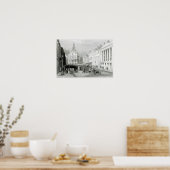 State Street, Boston, gegraveerd door S.Lacey Poster (Keuken)