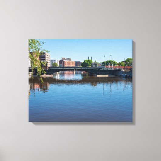 State Street Bridge - Oversteek van de Milwaukee r Canvas Afdruk (Voorkant)