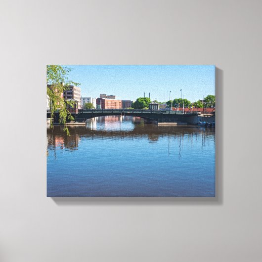 State Street Bridge - Oversteek van de Milwaukee r Canvas Afdruk (Voorkant)