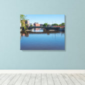 State Street Bridge - Oversteek van de Milwaukee r Canvas Afdruk (Insitu (Houten vloer))
