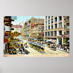 State Street, Chicago, Illinois 1905  Poster