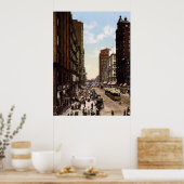 State Street noord van Madison Street Chicago Poster (Keuken)