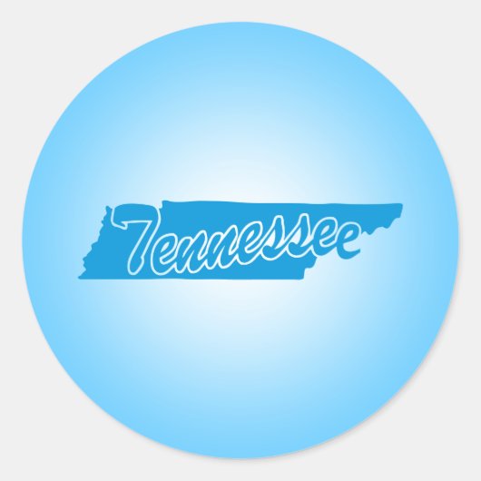 State Tennessee Classic Round Sticker (Voorkant)