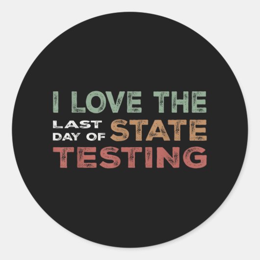 State Testing Week Gedaan Schattigee Student Celeb Ronde Sticker (Voorkant)