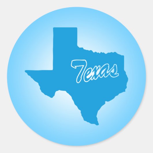 State Texas Ronde Sticker (Voorkant)