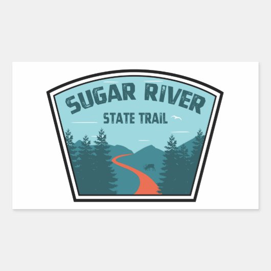 State Trail Wisconsin Rechthoekige Sticker (Voorkant)