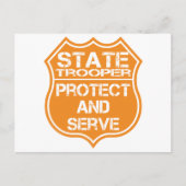 State Trooper Badge Protect and Serve Briefkaart (Voorkant)