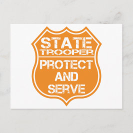 State Trooper Badge Protect and Serve Briefkaart