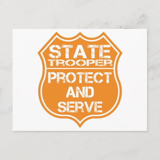 State Trooper Badge Protect and Serve Briefkaart (Voorkant)