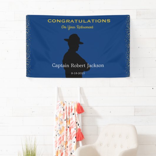 State Trooper Highway Patrol Retirement Banner (Insitu)